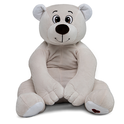 Мягкая игрушка медведь Лари, 35 см, бежевый