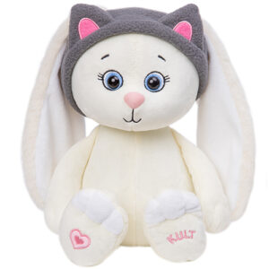 Мягкая игрушка зайка Мия, 20 см, в повязке