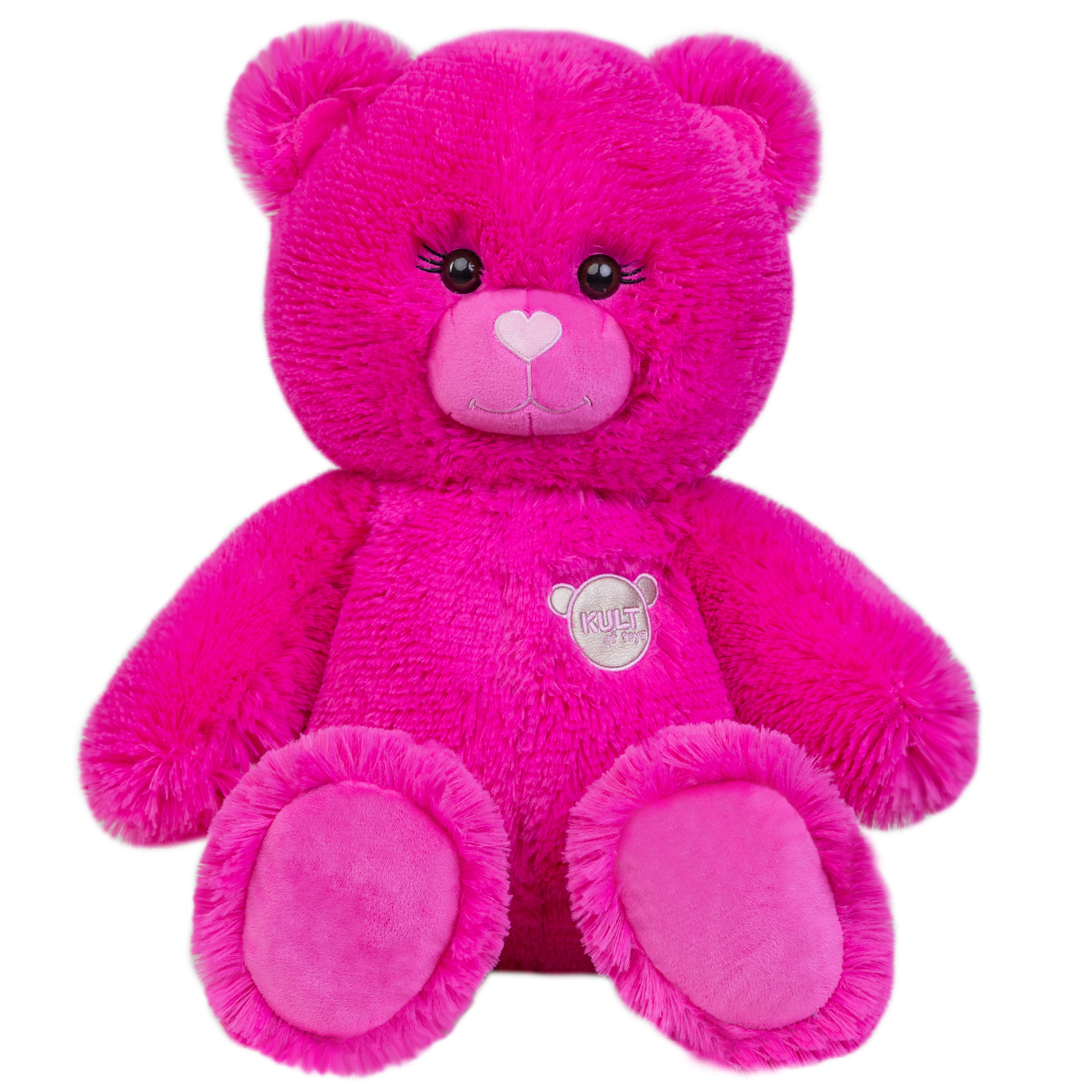 Мягкая игрушка медведь Color Bear, 40 см, фуксия